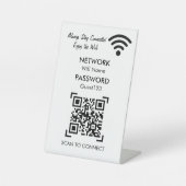 Wifi Network and Password Business Retail Sockelschild (Vorderseite)