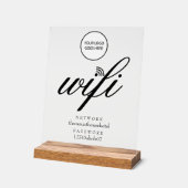 Wifi Network and Password Logo Acrylschild (Winkel)