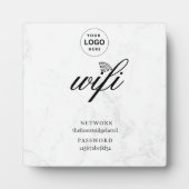 Wifi Network and Password White Plaque Fotoplatte (Vorderseite)