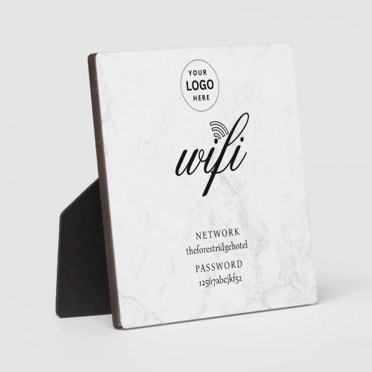 Wifi Network and Password White Plaque Fotoplatte (Vorderseite)