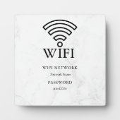 Wifi Network and Password White Plaque Fotoplatte (Vorderseite)