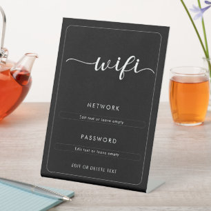 WiFi Network Password Business Café Sockelschild