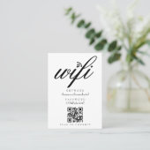 Wifi Network Password QR Code Visitenkarte (Stehend Vorderseite)