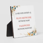 WiFi Network Plaque Fotoplatte (Vorderseite)