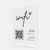 Wifi Network QR Code White Modern Business Acrylschild (Winkel)
