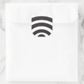 Wifi network symbol quadratischer aufkleber (Tasche)