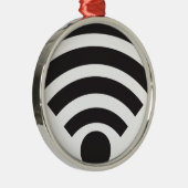 Wifi network symbol silbernes ornament (Rechts)