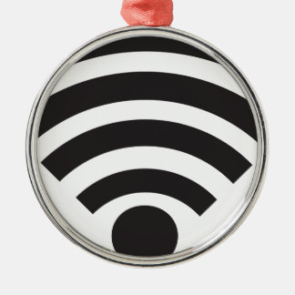 Wifi network symbol silbernes ornament