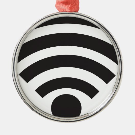 Wifi network symbol silbernes ornament (Vorne)