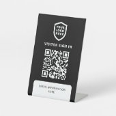 WiFi-Netzwerk | Einloggen des schwarzen QR-Codes Sockelschild (Vorderseite)