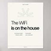 Wifi-Netzwerk-Herberge airbnb Bed & Breakfast info Poster (Vorne)