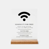 WiFi-Netzwerk-Passwort Gastinfo benutzerdefinierte Acrylschild (Vorderseite)