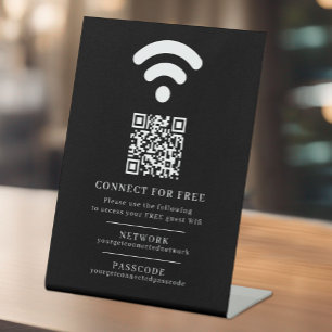 WiFi-Netzwerk-Passwort Gastinfo benutzerdefinierte Sockelschild