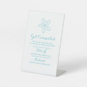 WiFi-Netzwerk-Passwort Gastinfo Sternenblau Sockelschild (Vorderseite)