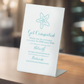 WiFi-Netzwerk-Passwort Gastinfo Sternenblau Sockelschild