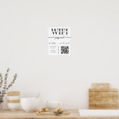 WIFI-Netzwerk-Passwort QR-Code Schwarz & Weiß Mode Poster (Küche)