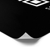 WiFi-Netzwerk | QR Code Internet Password Black Poster (Ecke)