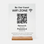 Wifi-Netzwerk | QR-Code-Internet-Scan zum Verbinde Acrylschild (Vorderseite)