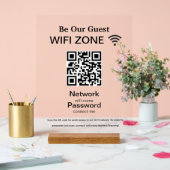 Wifi-Netzwerk | QR-Code-Internet-Scan zum Verbinde Acrylschild (Hochzeit)