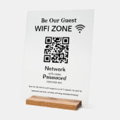 Wifi-Netzwerk | QR-Code-Internet-Scan zum Verbinde Acrylschild (Winkel)
