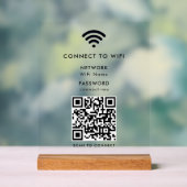 WiFi-Netzwerk | QR Code Internet Scan zum Verbinde Acrylschild (Neutral)