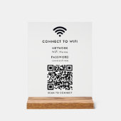 WiFi-Netzwerk | QR Code Internet Scan zum Verbinde Acrylschild (Vorderseite)