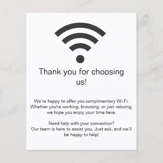 WiFi-Netzwerk | QR Code Internet Scan zum Verbinde Flyer (Hinten)