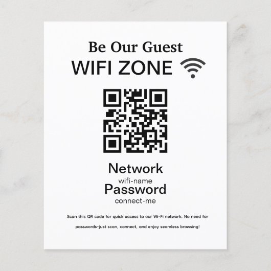 WiFi-Netzwerk | QR Code Internet Scan zum Verbinde Flyer (Vorne)