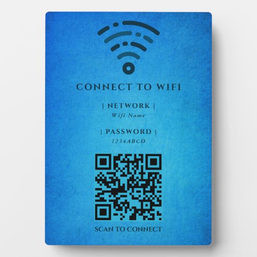 WiFi-Netzwerk | QR Code Internet Scan zum Verbinde Fotoplatte (Vorderseite)