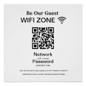 WiFi-Netzwerk | QR Code Internet Scan zum Verbinde Poster (Vorderseite)