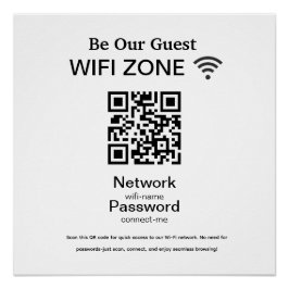 WiFi-Netzwerk | QR Code Internet Scan zum Verbinde Poster