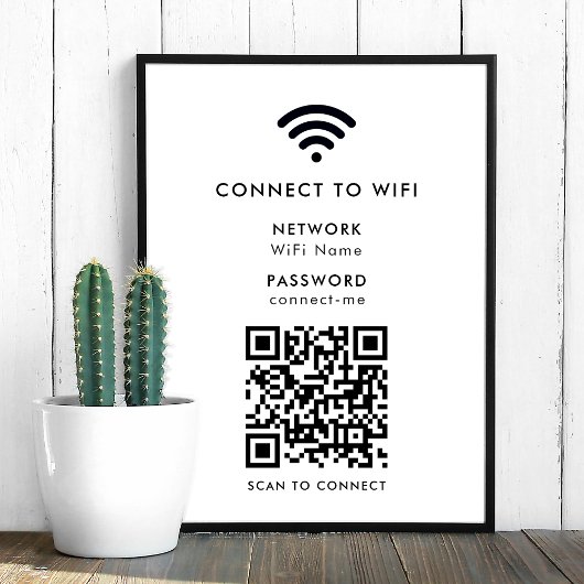 WiFi-Netzwerk | QR Code Internet Scan zum Verbinde Poster