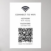 WiFi-Netzwerk | QR Code Internet Scan zum Verbinde Poster (Vorne)