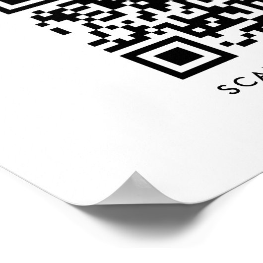 WiFi-Netzwerk | QR Code Internet Scan zum Verbinde Poster (Ecke)
