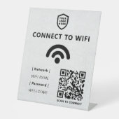 WiFi-Netzwerk | QR Code Internet Scan zum Verbinde Sockelschild (Vorderseite)