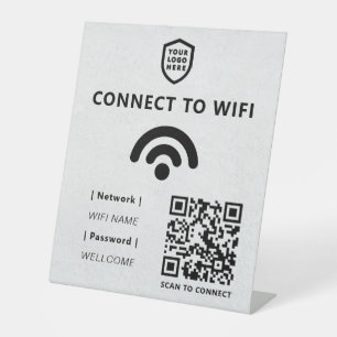 WiFi-Netzwerk QR Code Internet Scan zum Verbinde Sockelschild