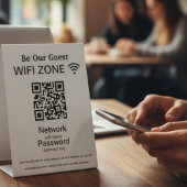 WiFi-Netzwerk | QR Code Internet Scan zum Verbinde Sockelschild