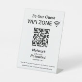 WiFi-Netzwerk | QR Code Internet Scan zum Verbinde Sockelschild (Vorderseite)