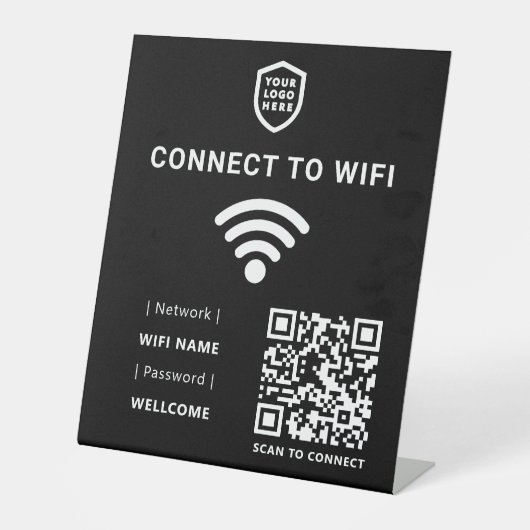 WiFi-Netzwerk | QR Code Internet Scan zum Verbinde Sockelschild (Vorderseite)