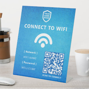 WiFi-Netzwerk QR Code Internet Scan zum Verbinde Sockelschild