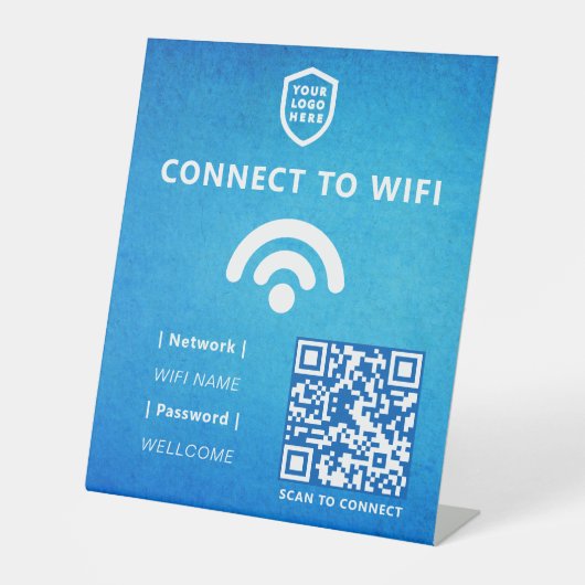 WiFi-Netzwerk | QR Code Internet Scan zum Verbinde Sockelschild (Vorderseite)