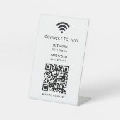 WiFi-Netzwerk | QR Code Internet Scan zum Verbinde Sockelschild (Vorderseite)