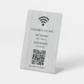 WiFi-Netzwerk | QR-Code prüfen, um eine Verbindung Sockelschild (Vorderseite)