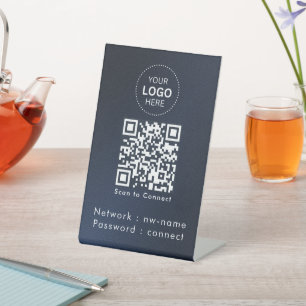 WiFi-Netzwerk QR-Code prüfen, um eine Verbindung Sockelschild
