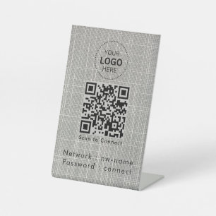 WiFi-Netzwerk QR-Code prüfen, um eine Verbindung Sockelschild