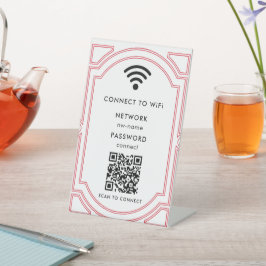 WiFi-Netzwerk | QR-Code prüfen, um eine Verbindung Sockelschild