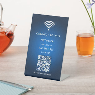 WiFi-Netzwerk QR-Code prüfen, um eine Verbindung Sockelschild