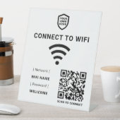 WiFi-Netzwerk | QR-Code-Prüfung für die Verbindung Sockelschild (In Situ)