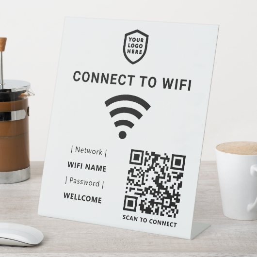 WiFi-Netzwerk | QR-Code-Prüfung für die Verbindung Sockelschild (In Situ)