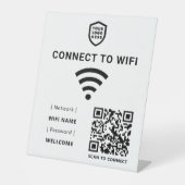 WiFi-Netzwerk | QR-Code-Prüfung für die Verbindung Sockelschild (Vorderseite)